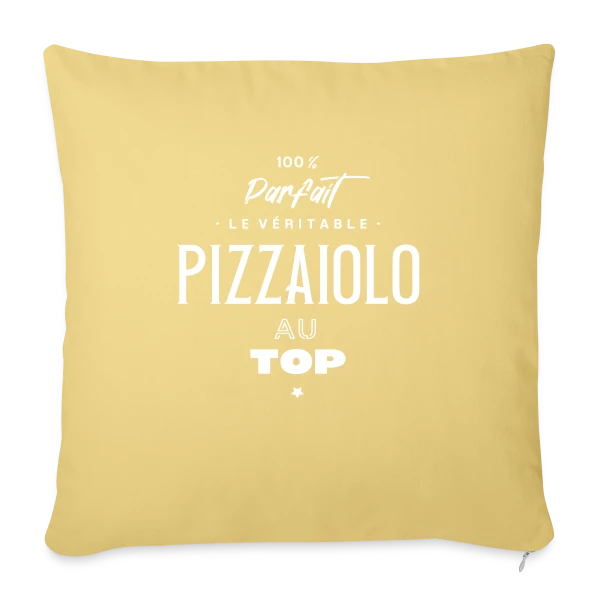 Le Vrai Maître Pizzaiolo sur Housse de coussin décorative 45 x 45 cm