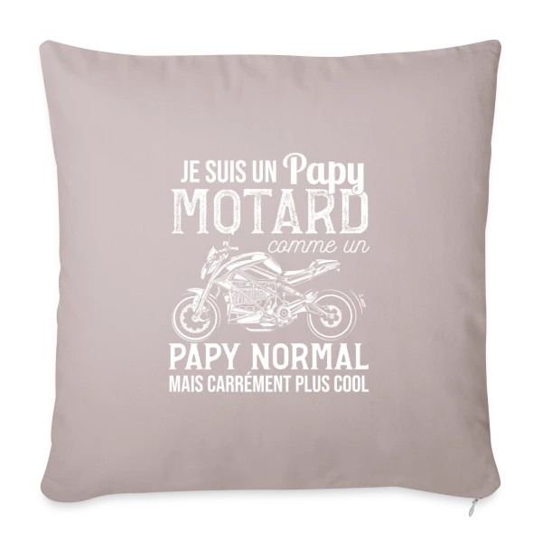 Papy Motard Cool : Comme un Papy Normal, Mais en Mieux ! sur Housse de coussin décorative 45 x 45 cm