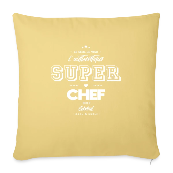 Super Chef Génial : L'Authentique sur Housse de coussin décorative 45 x 45 cm