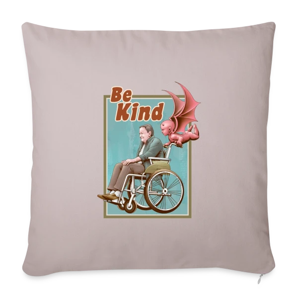 Soyez Gentil : Message Positif sur Housse de coussin décorative 45 x 45 cm