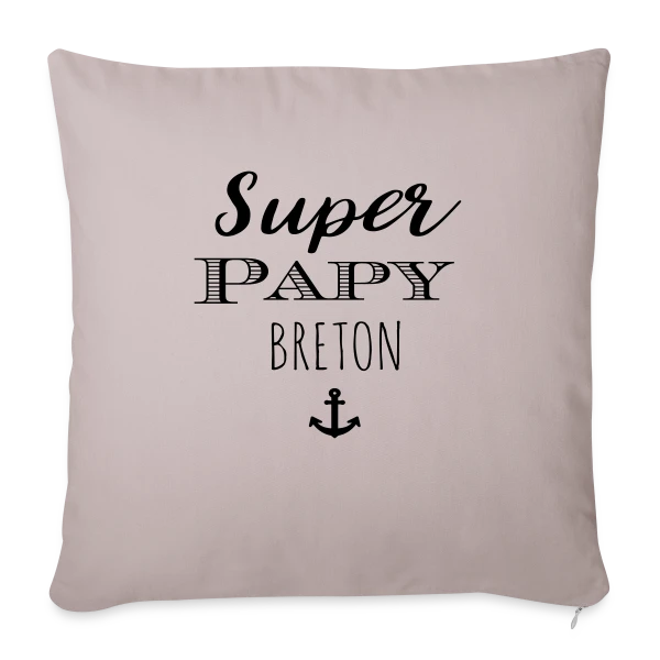 Super Papy Breton sur Housse de coussin décorative 45 x 45 cm