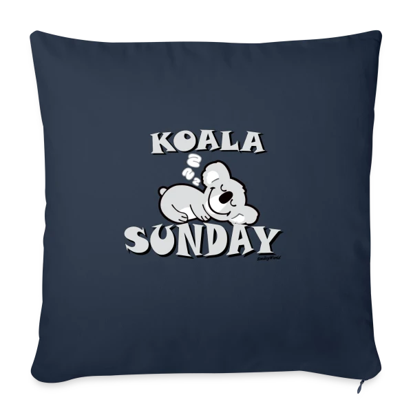 Koala du Dimanche, Smiley Fatigué sur Housse de coussin décorative 45 x 45 cm