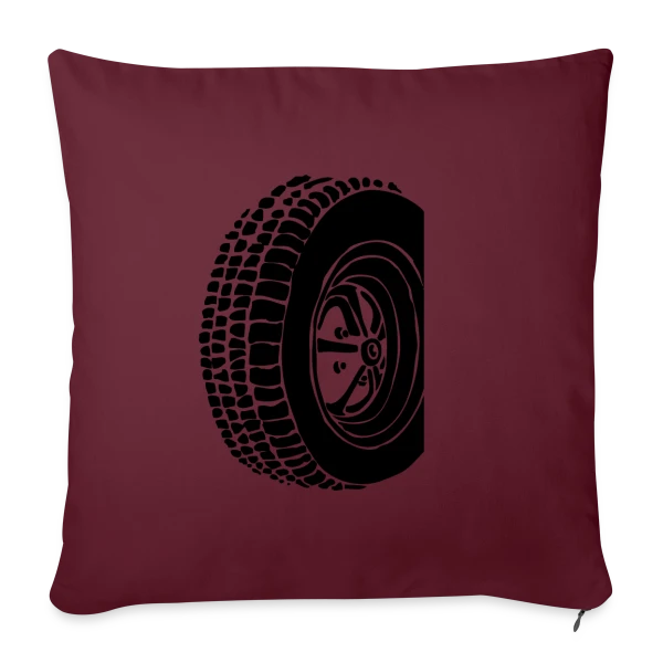 Pneu Rétro Oldschool sur Housse de coussin décorative 45 x 45 cm