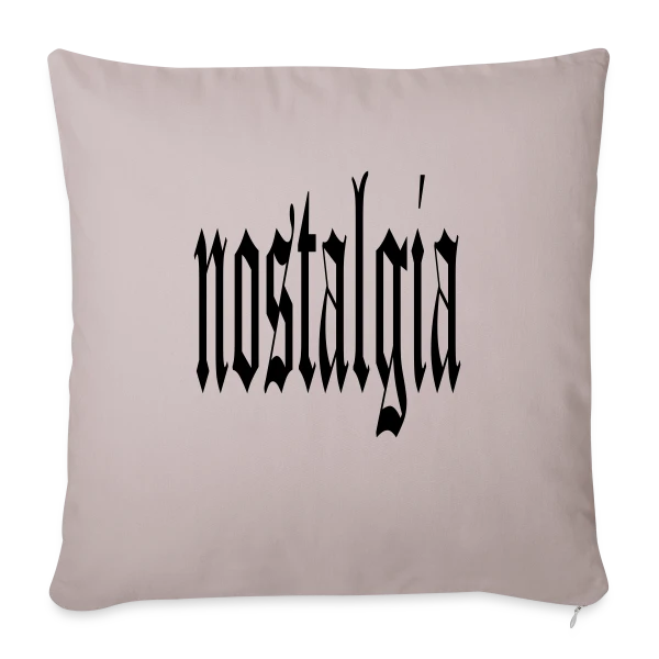 Typographie Gothique "Nostalgia" sur Housse de coussin décorative 45 x 45 cm