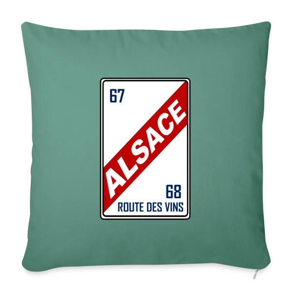 Humour 'Licence Alsace' - Saveurs Régionales sur Housse de coussin décorative 45 x 45 cm