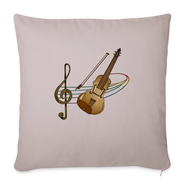 Passion Musique sur Housse de coussin décorative 45 x 45 cm