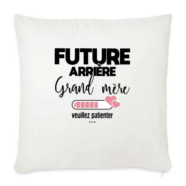 Future Arrière-Grand-Mère : La Belle Annonce sur Housse de coussin décorative 45 x 45 cm
