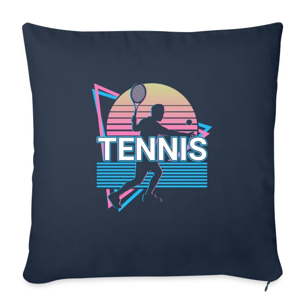 Joueur de Tennis Vaporwave Rétro Esthétique sur Housse de coussin décorative 45 x 45 cm