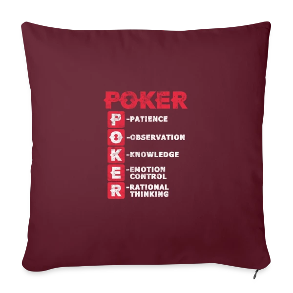 La Vie est un Poker sur Housse de coussin décorative 45 x 45 cm