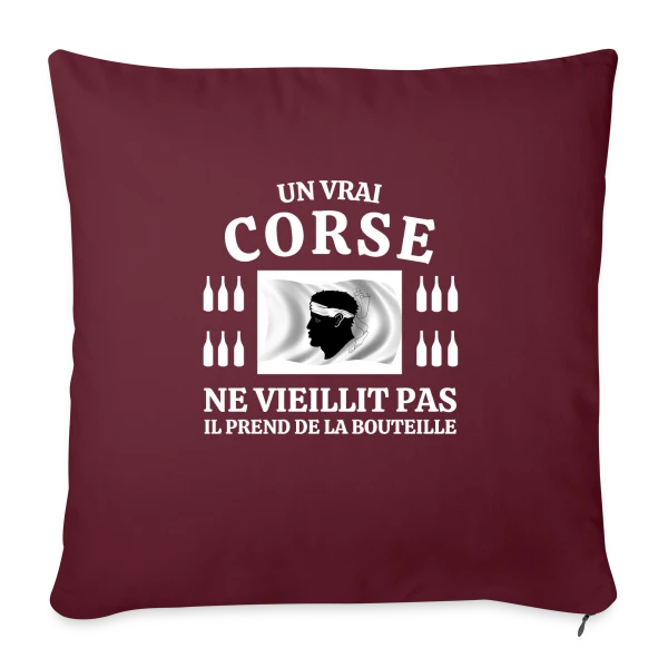 Drapeau Corse Flottant sur Housse de coussin décorative 45 x 45 cm