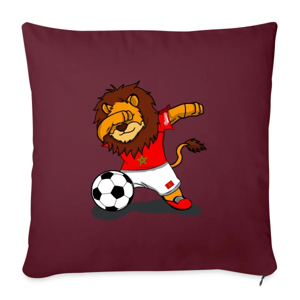 Lion Marocain Foot Dab sur Housse de coussin décorative 45 x 45 cm