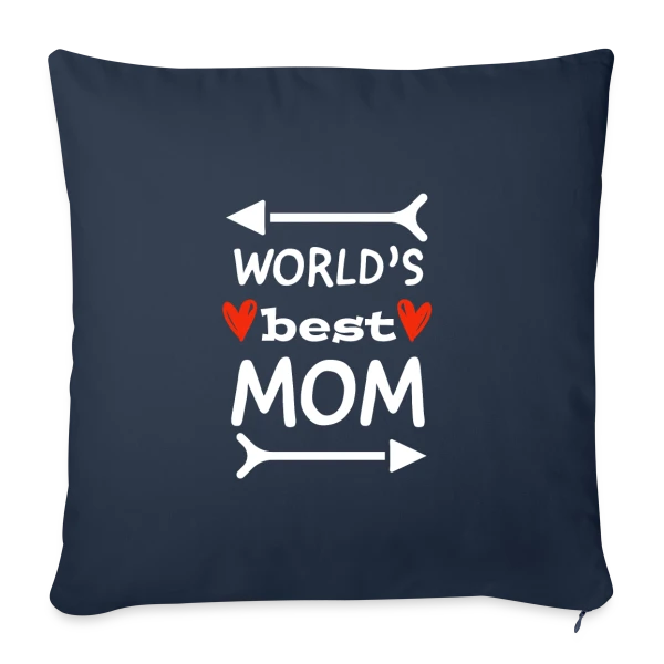 Joyeuse Fête des Mères : Amour et Tendresse sur Housse de coussin décorative 45 x 45 cm