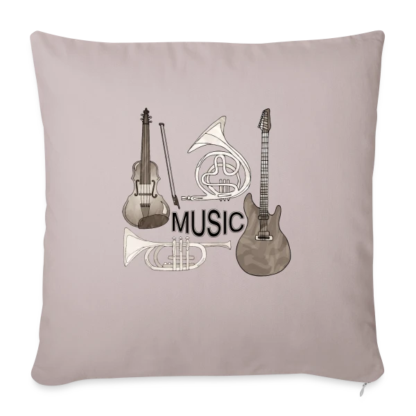 Passion Musique : Instruments & Guitare sur Housse de coussin décorative 45 x 45 cm