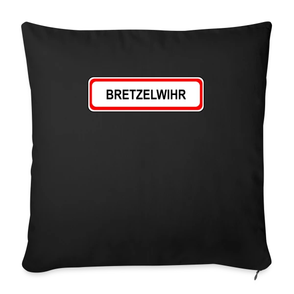 Bretzelwihr: L'Alsace Gourmande sur Housse de coussin décorative 45 x 45 cm