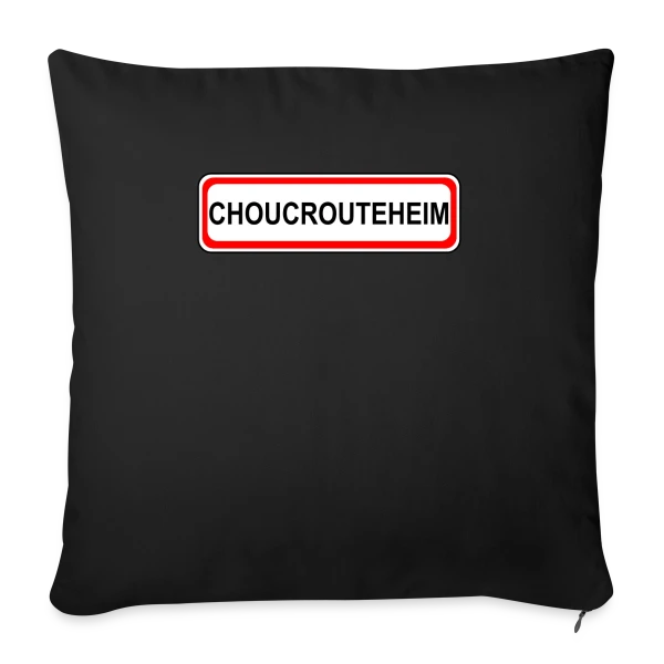 Choucrouteheim: Capitale de la Choucroute sur Housse de coussin décorative 45 x 45 cm