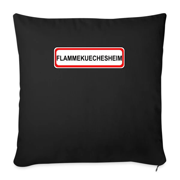 Flammekuechesheim: Ville de la Tarte Flambée sur Housse de coussin décorative 45 x 45 cm