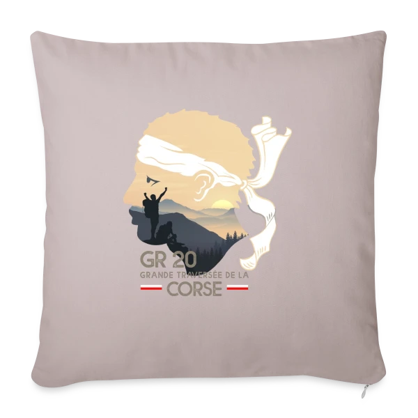 GR20 Corse Randonnée Épique sur Housse de coussin décorative 45 x 45 cm