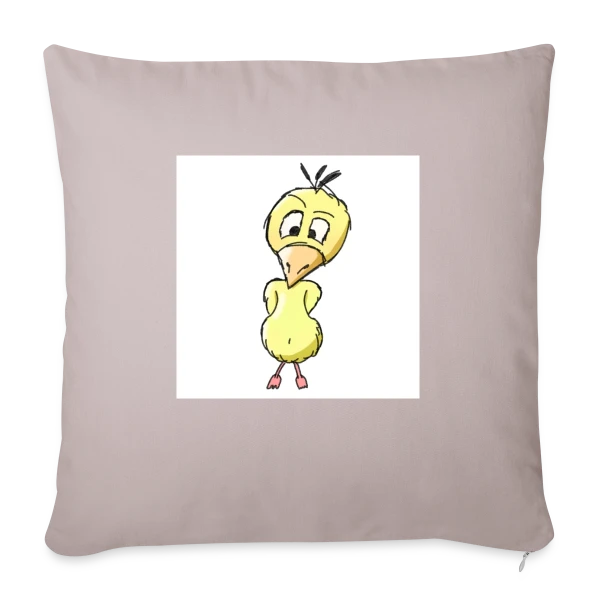 Caneton Timide et Drôle sur Housse de coussin décorative 45 x 45 cm