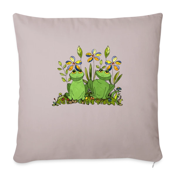 Craquant Motif Grenouille sur Housse de coussin décorative 45 x 45 cm