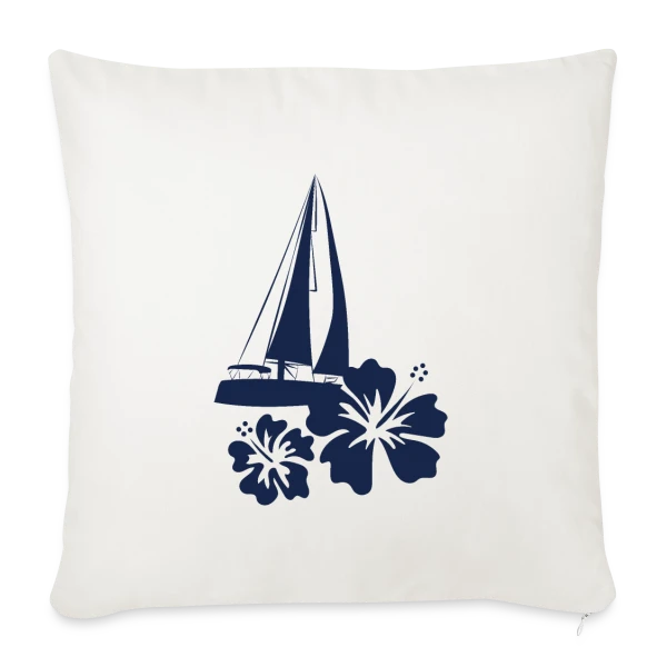 Voilier sur l'Océan Pacifique sur Housse de coussin décorative 45 x 45 cm