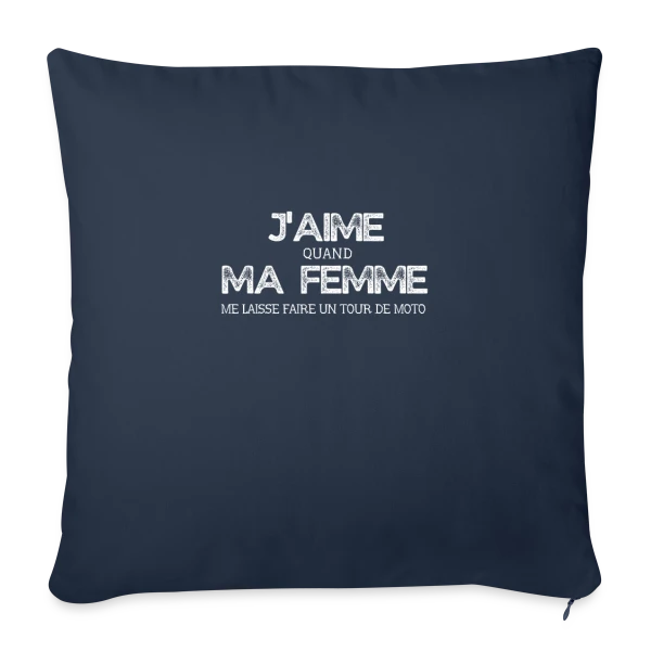 Humour Moto 'Quand Ma Femme Me Laisse Faire un Tour' sur Housse de coussin décorative 45 x 45 cm