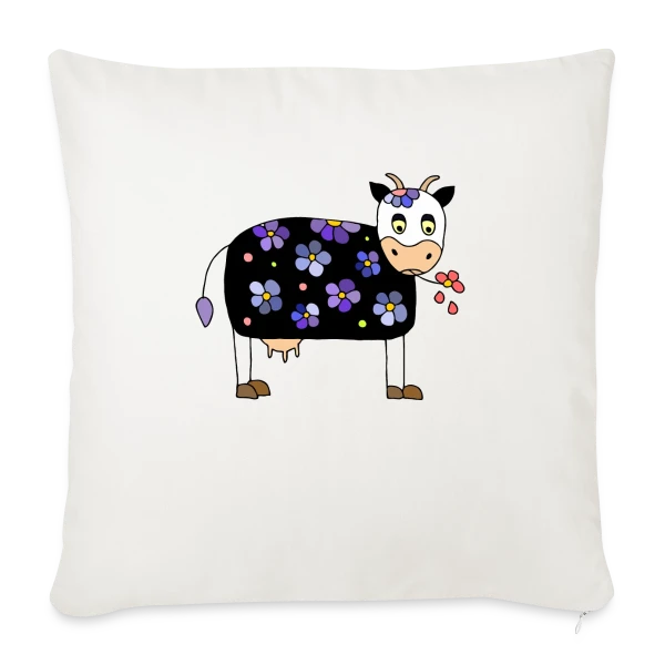 La Vache Rigolote sur Housse de coussin décorative 45 x 45 cm
