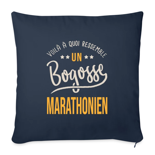 Running Bogosse Marathonien - Idée Cadeau Marathon sur Housse de coussin décorative 45 x 45 cm