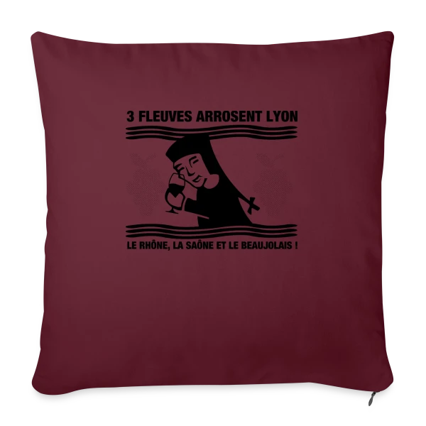 Lyon Fleuves & Beaujolais sur Housse de coussin décorative 45 x 45 cm