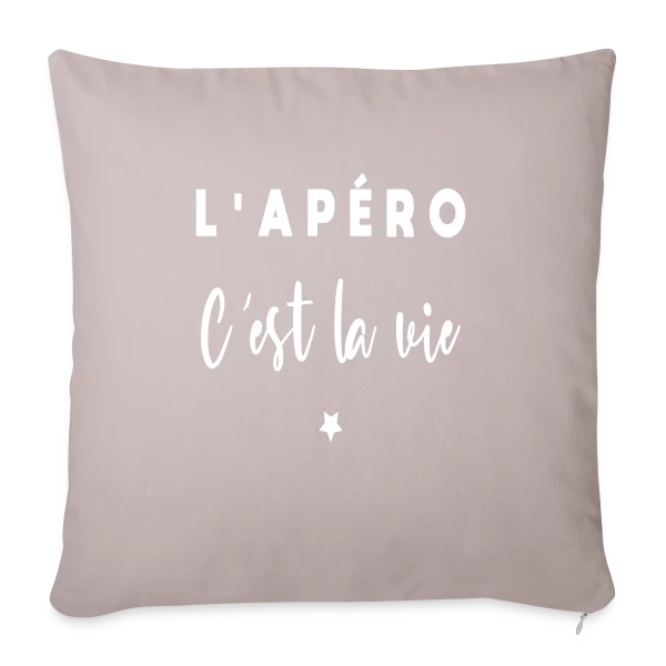 L'Apéro C'est la Vie sur Housse de coussin décorative 45 x 45 cm