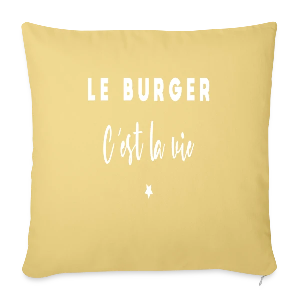 Le Burger, C'est la Vie : Passion Gourmande sur Housse de coussin décorative 45 x 45 cm