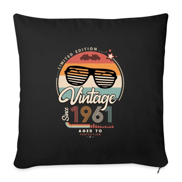 Vintage Depuis 1961 : L'Original sur Housse de coussin décorative 45 x 45 cm