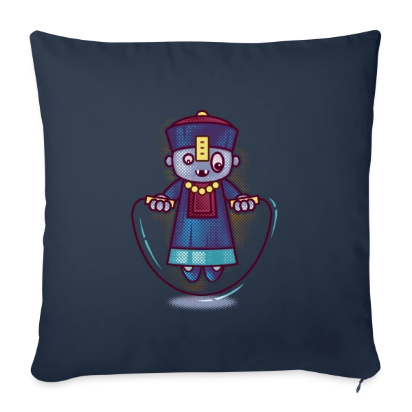 Le Vampire Sauteur Chinois sur Housse de coussin décorative 45 x 45 cm