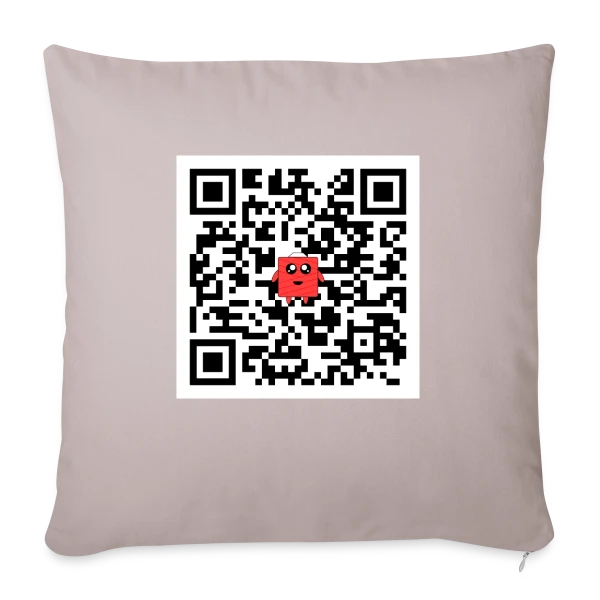 QR Code Mignon sur Housse de coussin décorative 45 x 45 cm