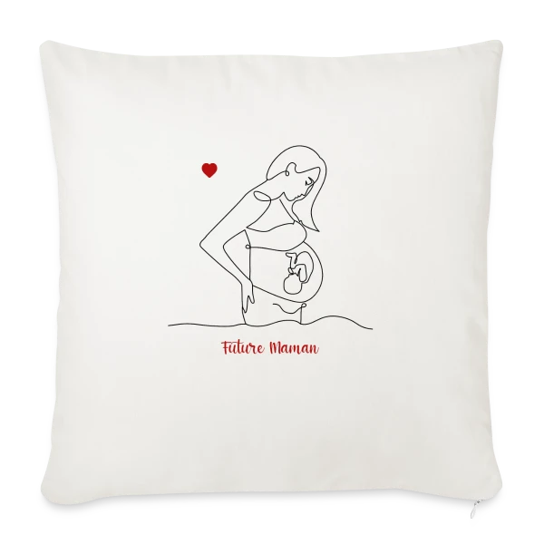 Future Maman : Douce Attente sur Housse de coussin décorative 45 x 45 cm