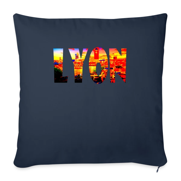 Lyon Cité Vibrante sur Housse de coussin décorative 45 x 45 cm