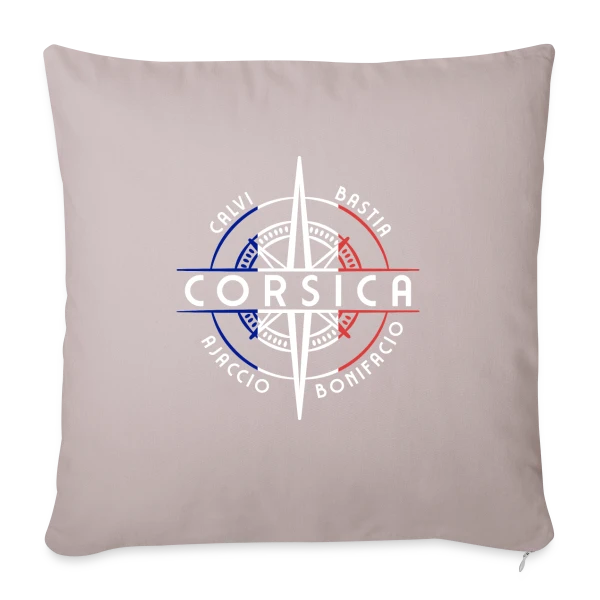 Emblème Corse Stylisé sur Housse de coussin décorative 45 x 45 cm
