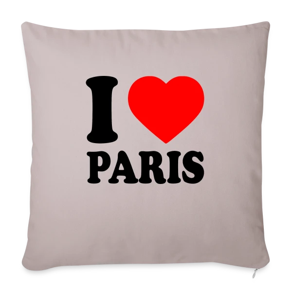 J'aime Paris Classique sur Housse de coussin décorative 45 x 45 cm
