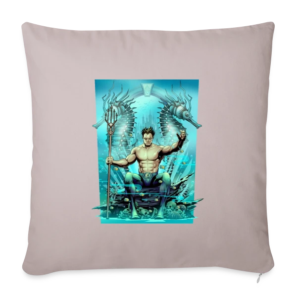 Vague Aquatique sur Housse de coussin décorative 45 x 45 cm