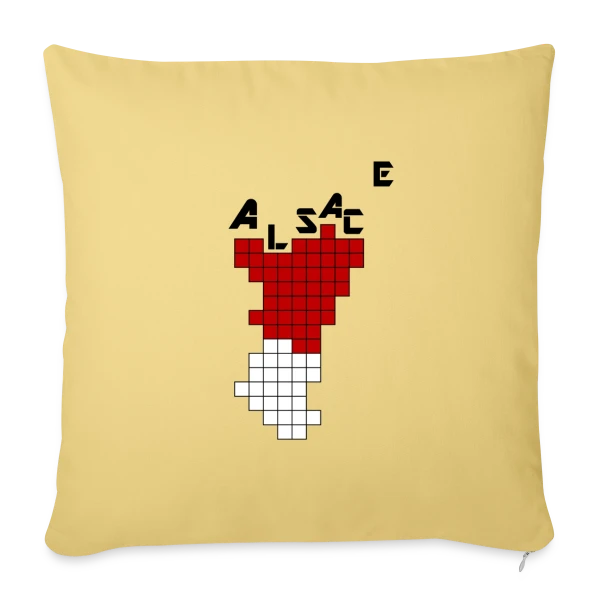 Alsace Pixel Art - Humour Rétrogaming sur Housse de coussin décorative 45 x 45 cm