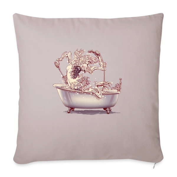 L'Étrange Bain de Kanagawa sur Housse de coussin décorative 45 x 45 cm