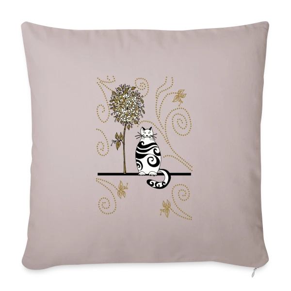 Félin Mystérieux sur Housse de coussin décorative 45 x 45 cm