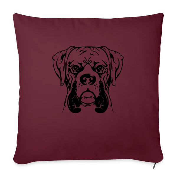 Jeune Boxer, Chien Combattant sur Housse de coussin décorative 45 x 45 cm
