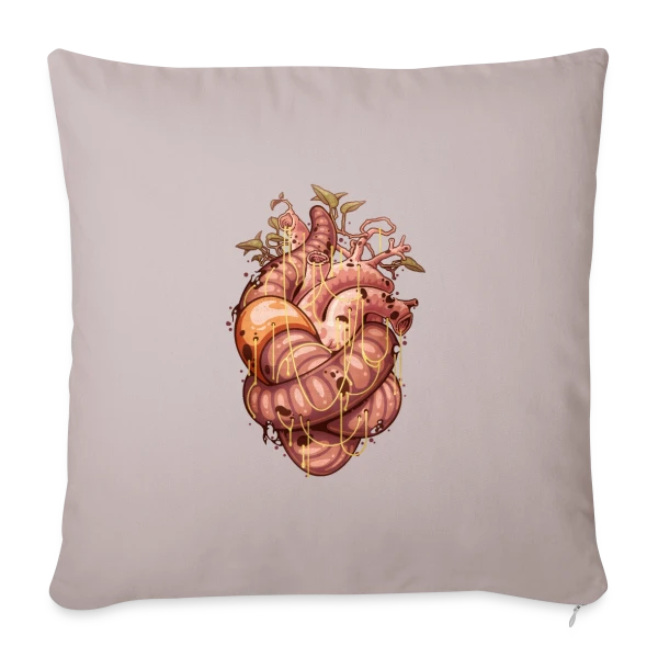Cœur Intemporel sur Housse de coussin décorative 45 x 45 cm