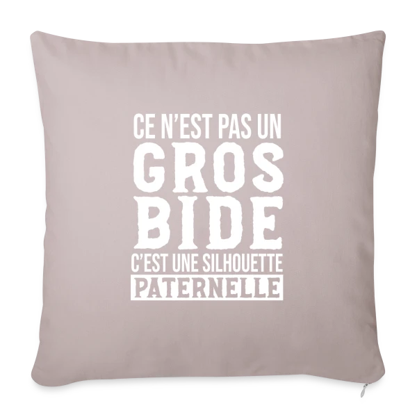 Papa Gros Bide - Silhouette Paternelle Humour sur Housse de coussin décorative 45 x 45 cm