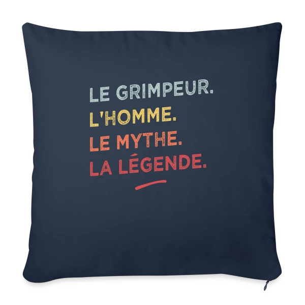 Le Grimpeur : L'Homme, Le Mythe, La Légende sur Housse de coussin décorative 45 x 45 cm