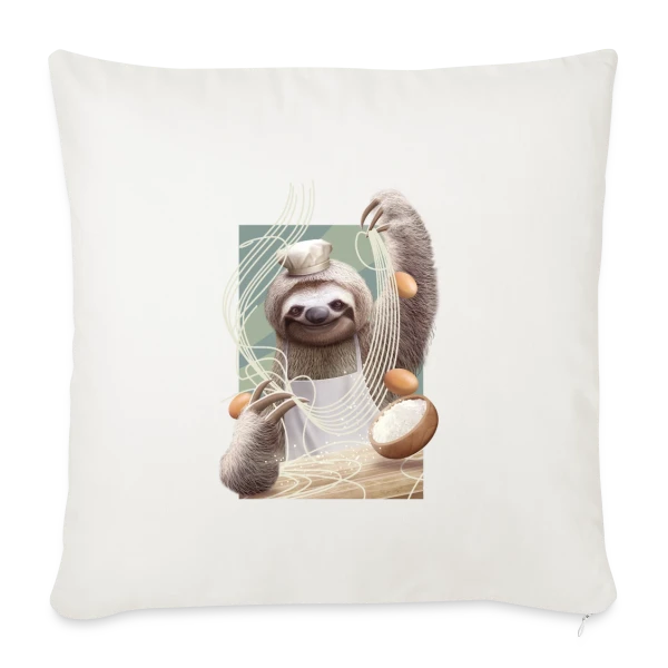 Paresseux Maître des Nouilles sur Housse de coussin décorative 45 x 45 cm