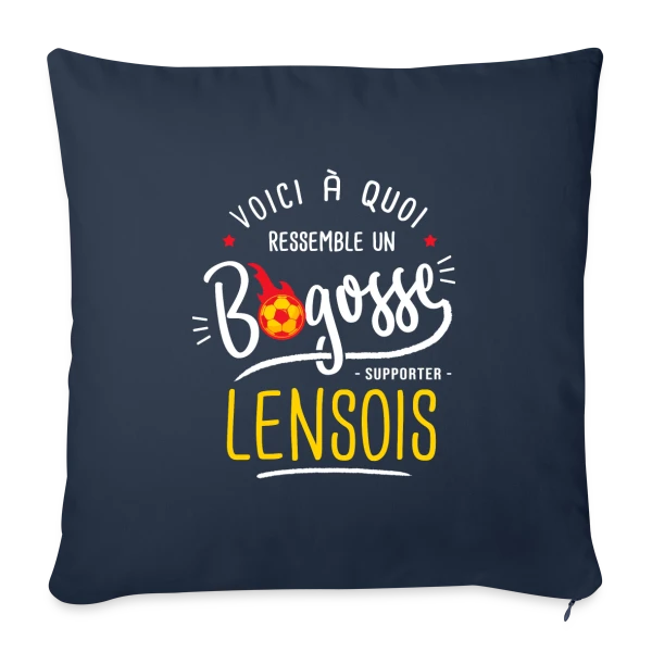 Supporter Lensois Bogosse : Fier de Lens sur Housse de coussin décorative 45 x 45 cm