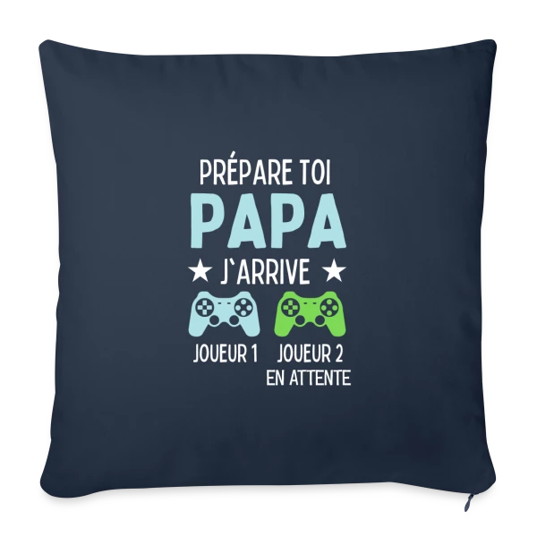 Futur Papa Gamer - Annonce Grossesse Humour sur Housse de coussin décorative 45 x 45 cm