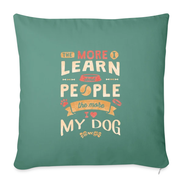 Mon Chien Mon Amour sur Housse de coussin décorative 45 x 45 cm