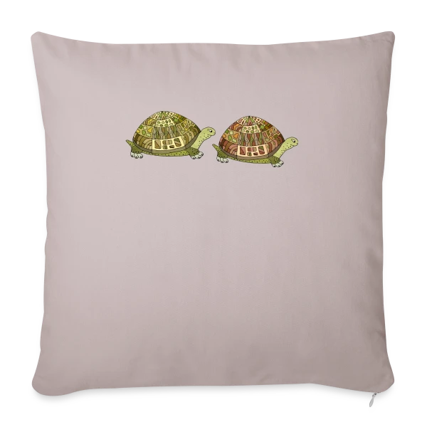 Tortue Élégante sur Housse de coussin décorative 45 x 45 cm